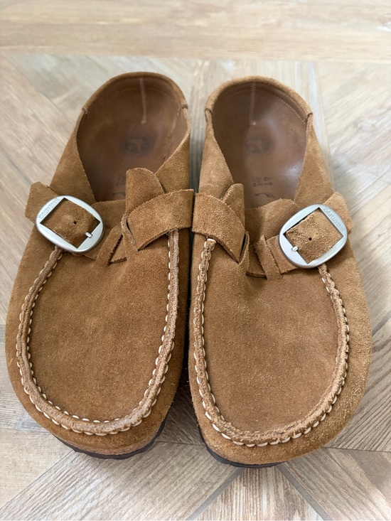 Birkenstock Shoes - Birkenstock Buckley Suede Leather Clogs Mules Tea Women’s 10 Men’s 8